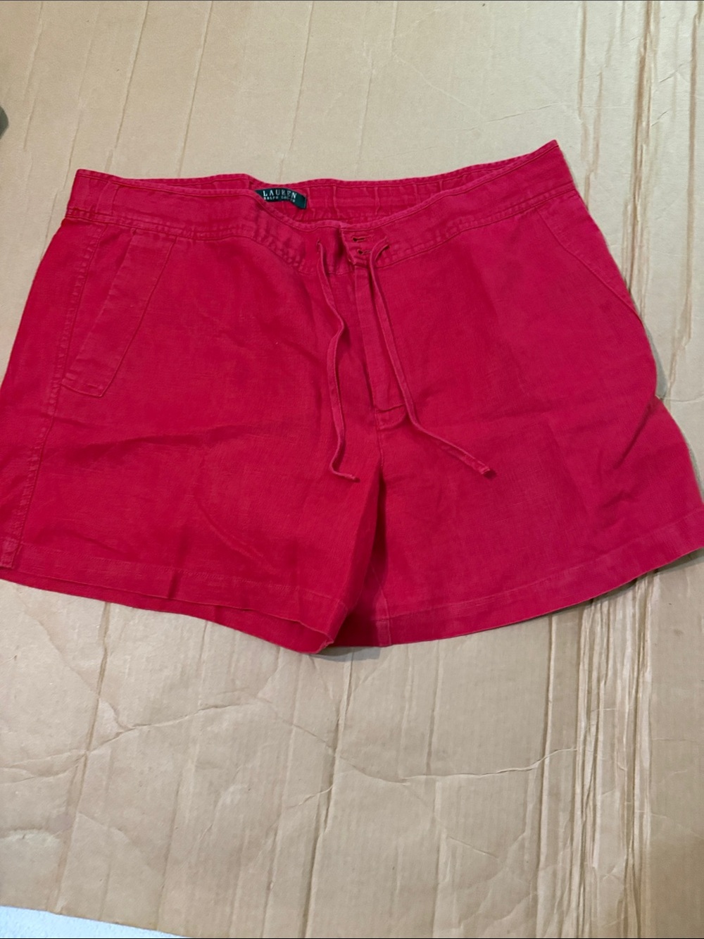 Lauren Ralph Lauren Bright Red Men's Drawstring Athletic Shorts